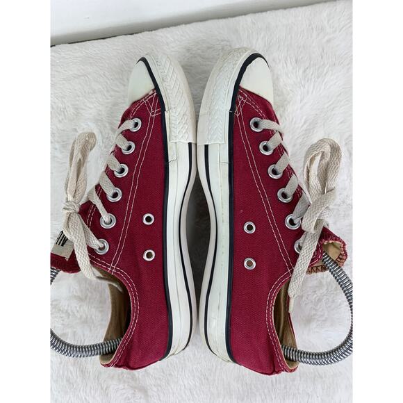 Converse Chuck Taylor All Star OX Maroon Canvas Sneakers Women's Size 7 - Picture 4 of 8